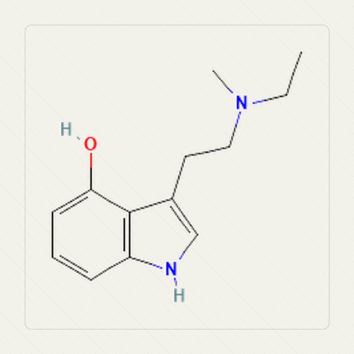 4-HO-MET 4-hydroksy-MET, Lehrillustration der Molekülstruktur