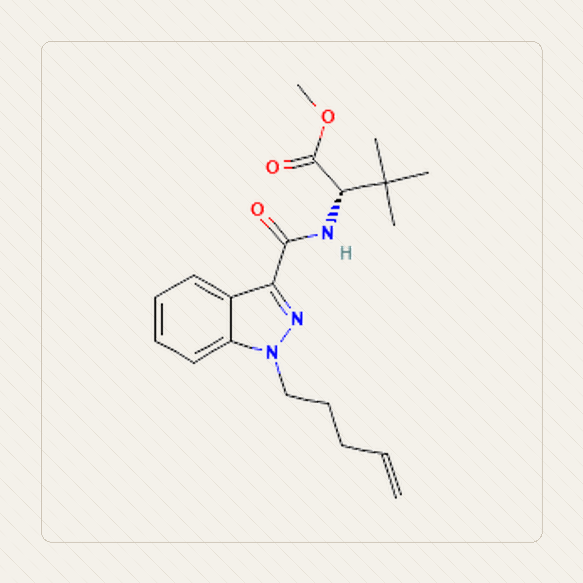 MDMB-4en-PINACA 4en-PINACA, Lehrillustration der Molekülstruktur